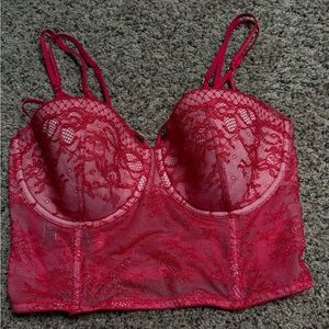 Victoria's Secret Red Lace Bustier corset top